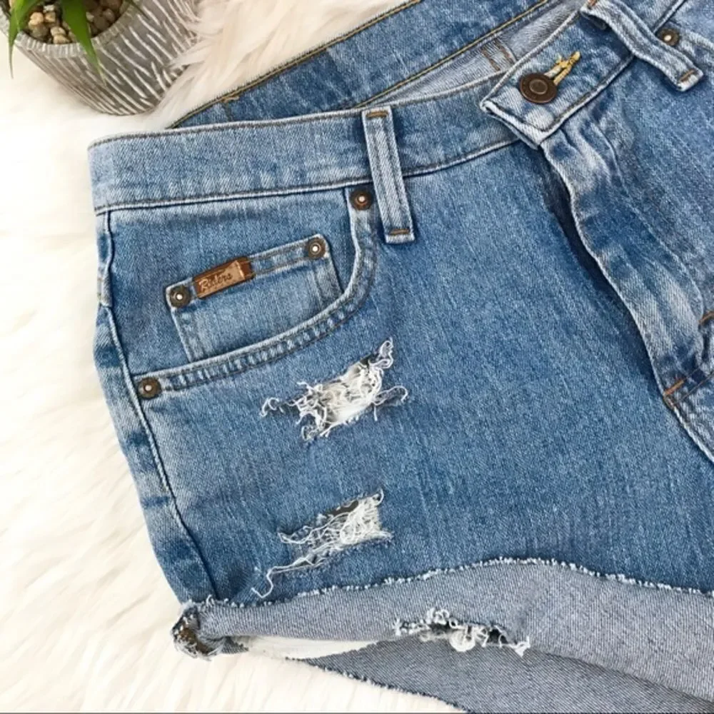 𝅺riders by Lee Custom Distressed Denim Shorts